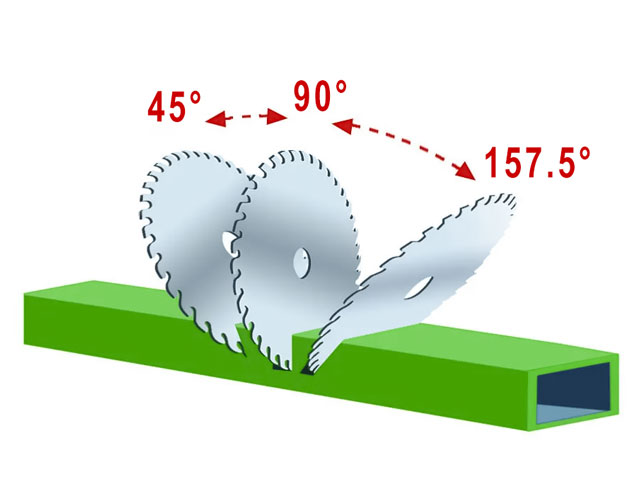 arbitrary angle CNC cutting saw